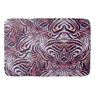 Zebra Stripes Pattern Bath Mat