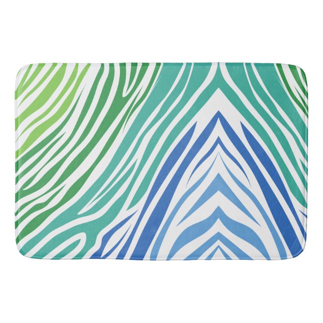 Zebra Stripes Pattern Bath Mat (Front)