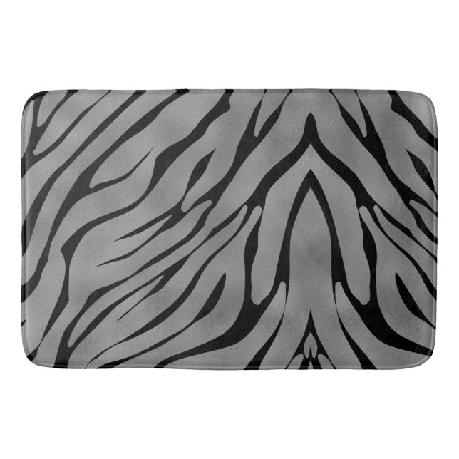 Zebra Stripes Pattern Bath Mat (Front)