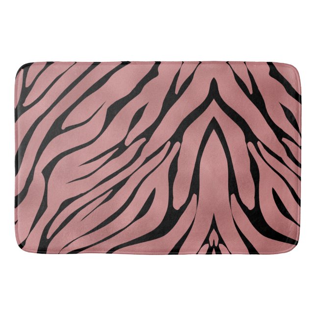 Zebra Stripes Pattern Bath Mat (Front)
