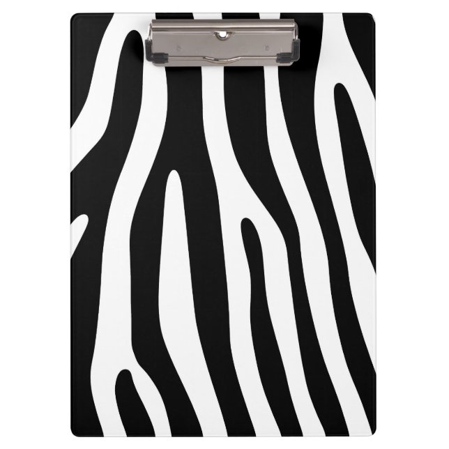 Zebra stripes pattern black & white + your ideas clipboard (Front)