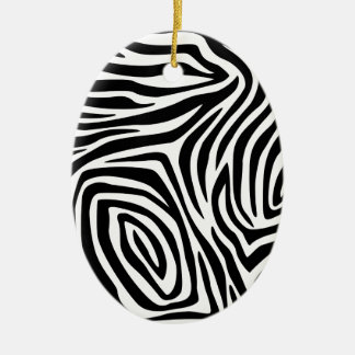 Zebra Stripes Pattern Ceramic Tree Decoration