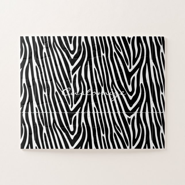 Zebra Stripes Pattern Thunder_Cove Jigsaw Puzzle (Horizontal)