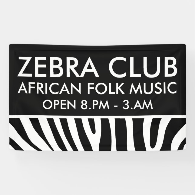 Zebra stripes pattern + your background & ideas banner (Horizontal)