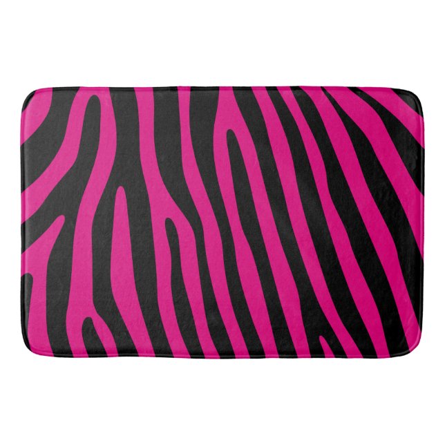 Zebra stripes pattern + your background & ideas bath mat (Front)