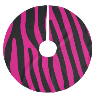 Zebra stripes pattern + your background & ideas brushed polyester tree skirt