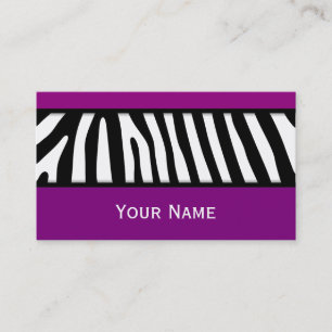 Zebra stripes pattern + your background & ideas business card