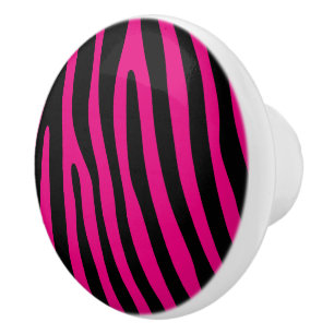 Zebra stripes pattern + your background & ideas ceramic knob