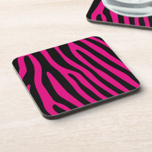 Zebra stripes pattern + your background & ideas coaster