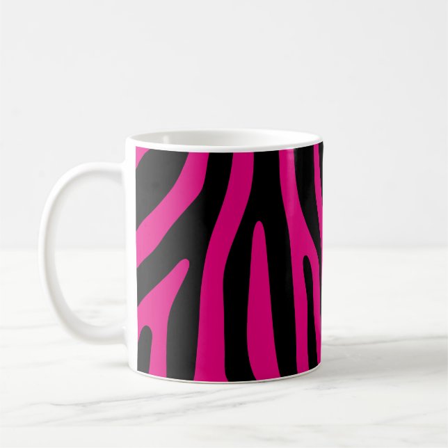 Zebra stripes pattern + your background & ideas coffee mug (Left)