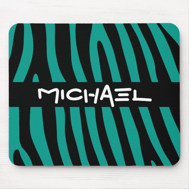 Zebra stripes pattern + your background & ideas mouse mat (Front)