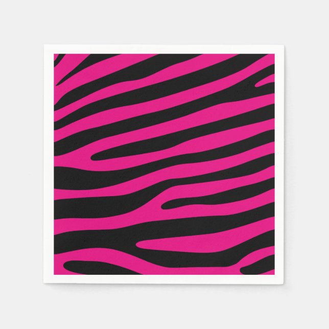 Zebra stripes pattern + your background & ideas napkin (Front)