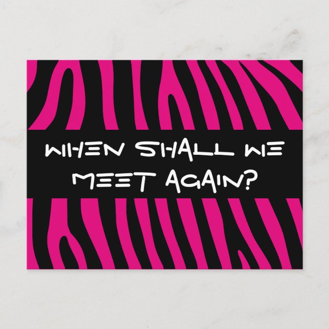 Zebra stripes pattern + your background & ideas postcard (Front)