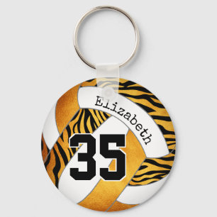 zebra stripes personalised volleyball key ring