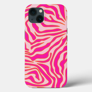 Zebra Stripes Pink Orange Wild Animal Print Case-Mate iPhone Case