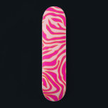 Zebra Stripes Pink Orange Wild Animal Print Skateboard<br><div class="desc">Zebra Print – pink and orange pattern - wild animal print.</div>