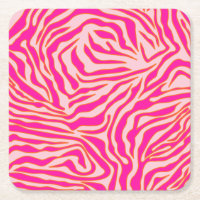 Zebra Stripes Pink Orange Wild Animal Print