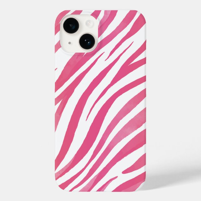   Zebra Stripes Pink Wild Animal Print  Case-Mate iPhone Case (Back)