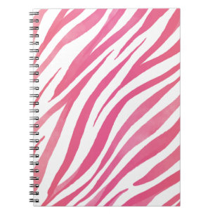 Zebra Stripes Pink Wild Animal Print Notebook