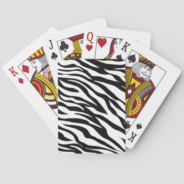 Zebra Stripes Playing Cards (Back)