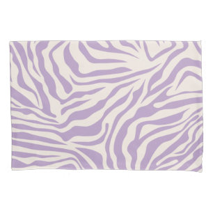Zebra Stripes Preppy Purple Wild Animal Print Pillowcase