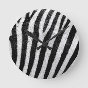 zebra Stripes Round Clock