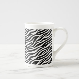 Zebra Stripes Seamless Pattern Animal Print-60492 Bone China Mug