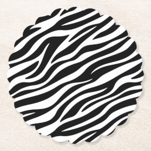 Zebra Stripes Seamless Pattern Animal Print-60492 Paper Coaster
