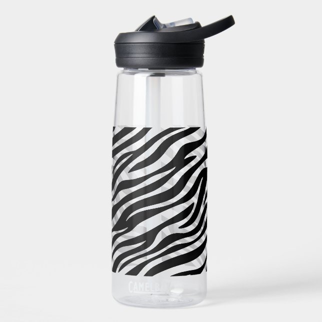 Zebra Stripes Seamless Pattern Animal Print-60492 Water Bottle (Left)