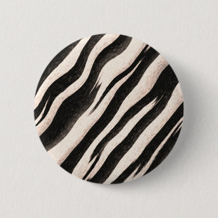 Zebra stripes seamless texture + your ideas 6 cm round badge