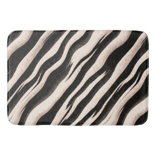 Zebra stripes seamless texture + your ideas bath mat