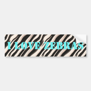 Zebra stripes seamless texture + your ideas bumper sticker