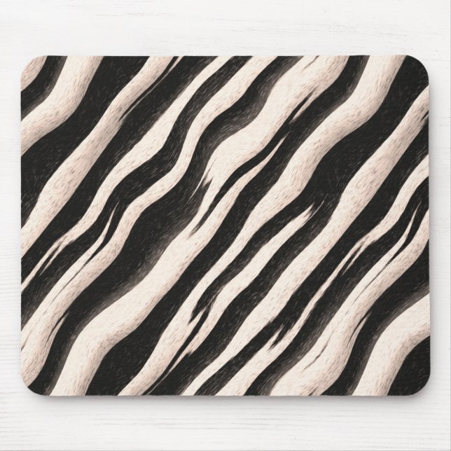 Zebra stripes seamless texture + your ideas mouse mat (Front)