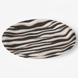 Zebra stripes seamless texture + your ideas paper plate