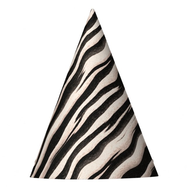Zebra stripes seamless texture + your ideas party hat (Front)