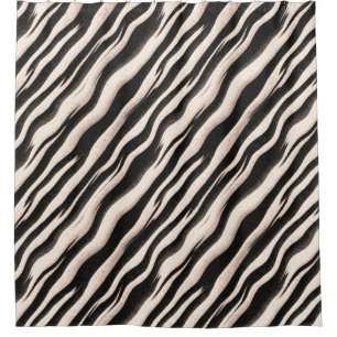 Zebra stripes seamless texture + your ideas shower curtain