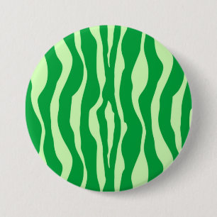 Zebra stripes - Shades of Lime Green 7.5 Cm Round Badge