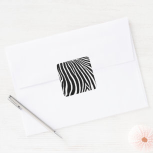 Zebra Stripes Square Sticker