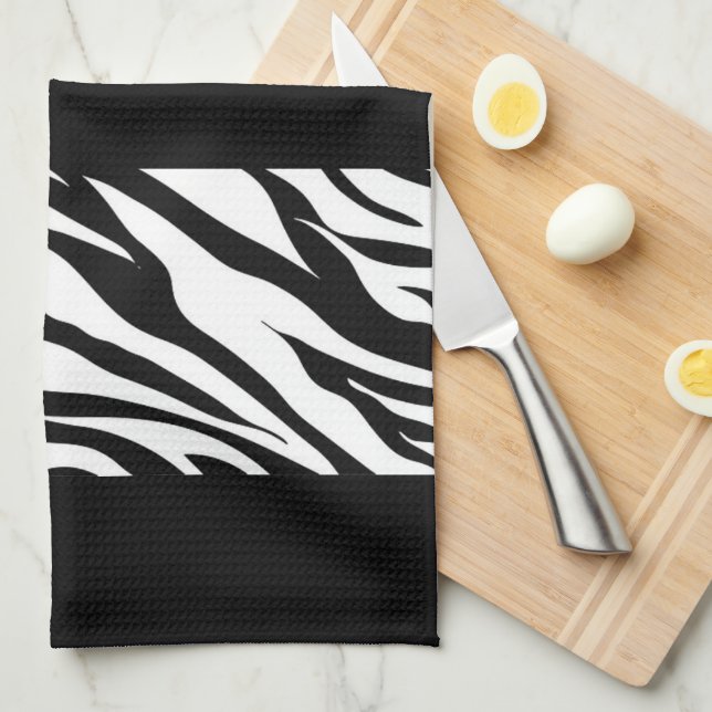 Zebra Stripes Tea Towel (Quarter Fold)