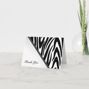 Zebra Stripes Thank You Note