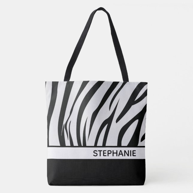 Zebra Stripes Tote Bag (Front)