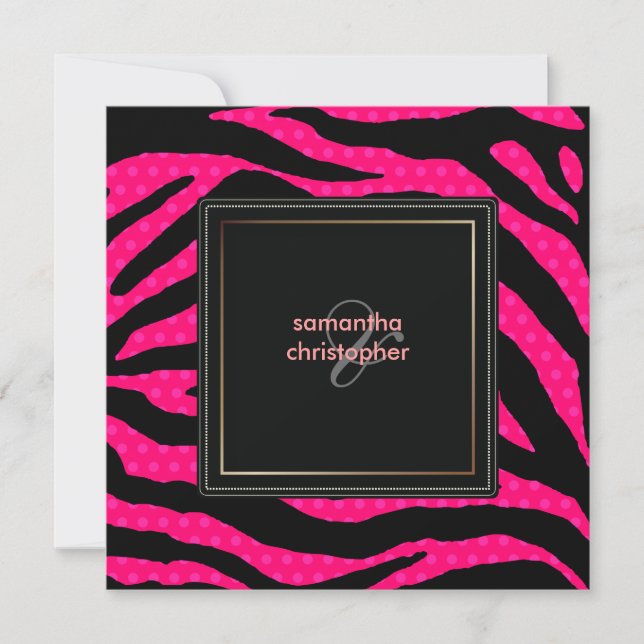 Zebra stripes/Wedding Invitations (Front)