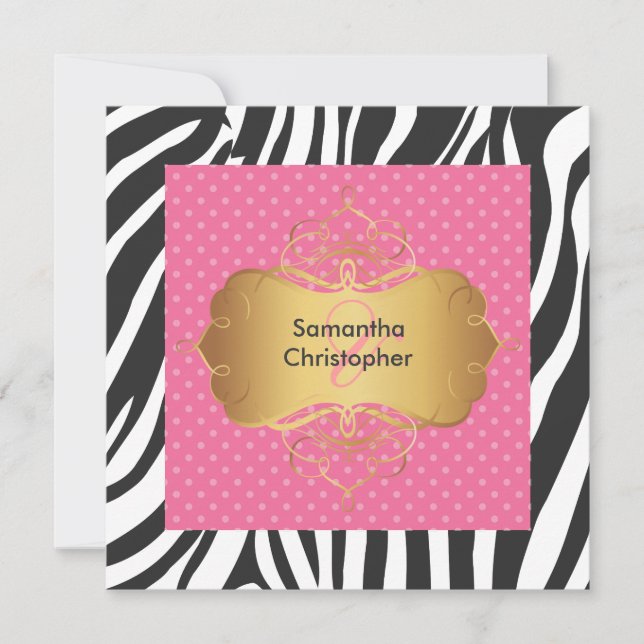 Zebra stripes/Wedding Invitations (Front)