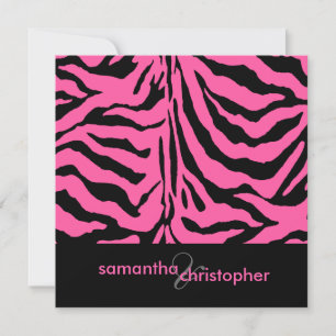 Zebra stripes Wedding Invitations