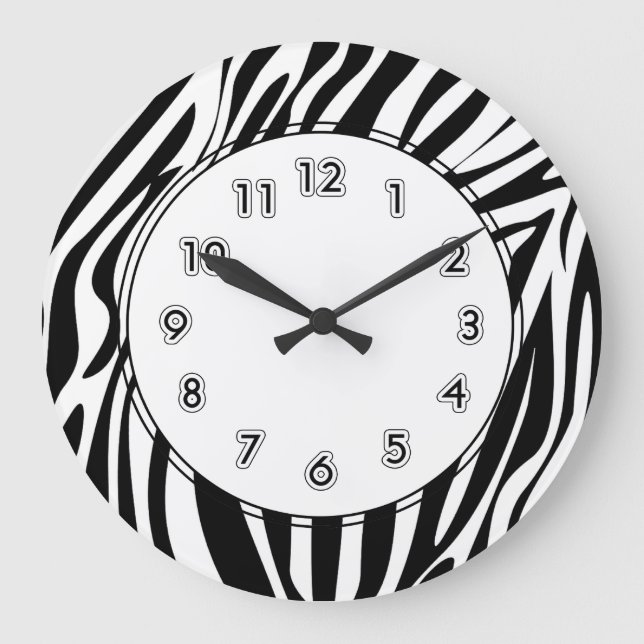 Zebra Stripes Wildlife Clocks (Front)