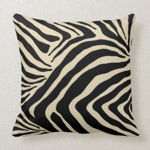 Zebra Stripes with Black Reverse Cushion