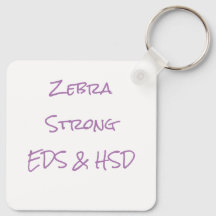 Zebra Strong Metal Circle Keychain, 2" Keychain