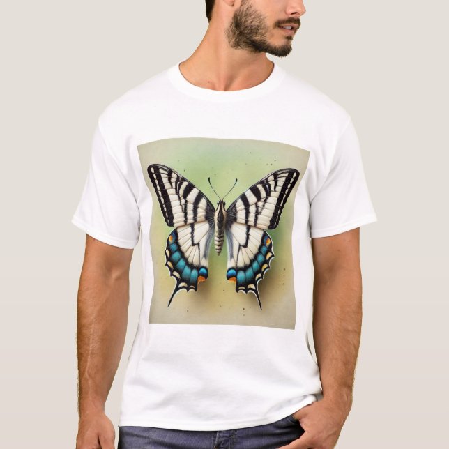 Zebra Swallowtail Butterfly 180624IREF104 - Waterc T-Shirt (Front)