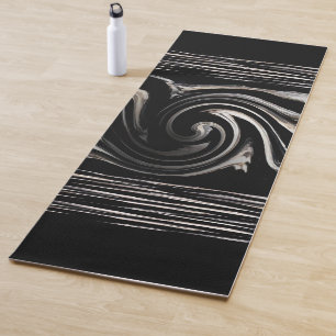 Zebra Swirl Design Yoga Mat