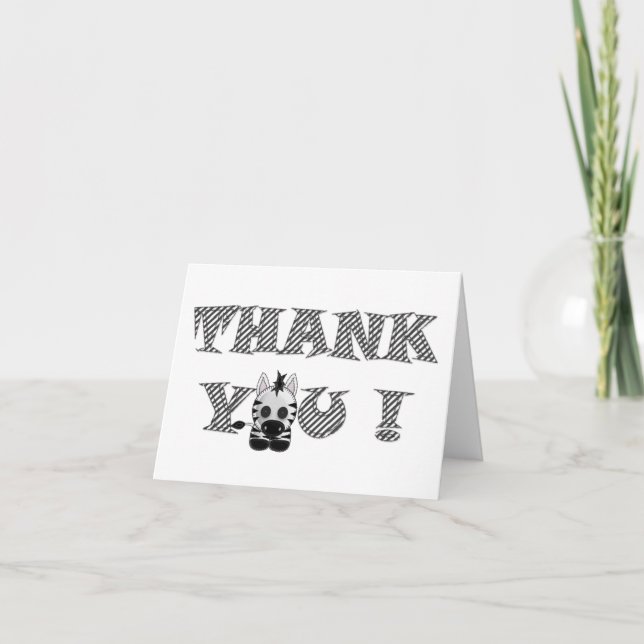Zebra Thank You Card (Front)